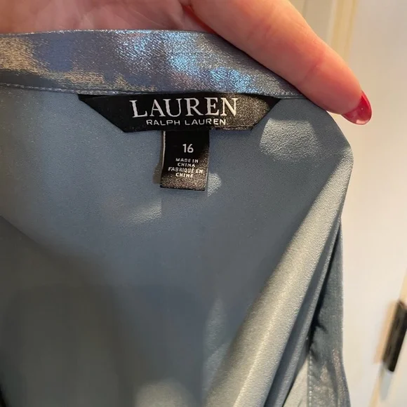 Lauren Ralph Lauren Suzy Metallic Chiffon Midi A-Line Pleated Skirt